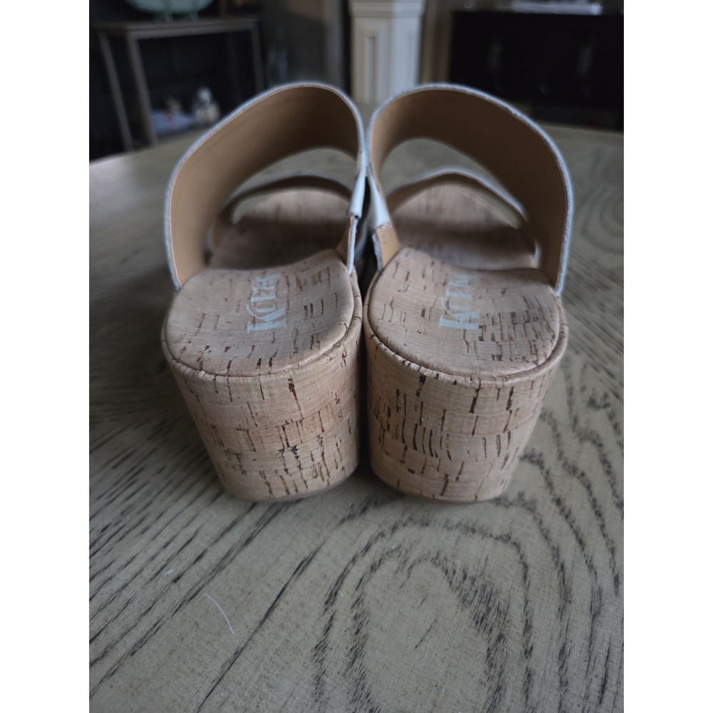 Korks Sandals Womens Size 9 Ease Deltona Wedge Sandals Light Gray Green Strappy - Picture 7 of 12